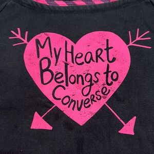 Converse all star sweatshirt. Size medium. My heart belongs to converse